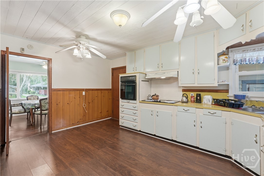 Kitchen off dining area