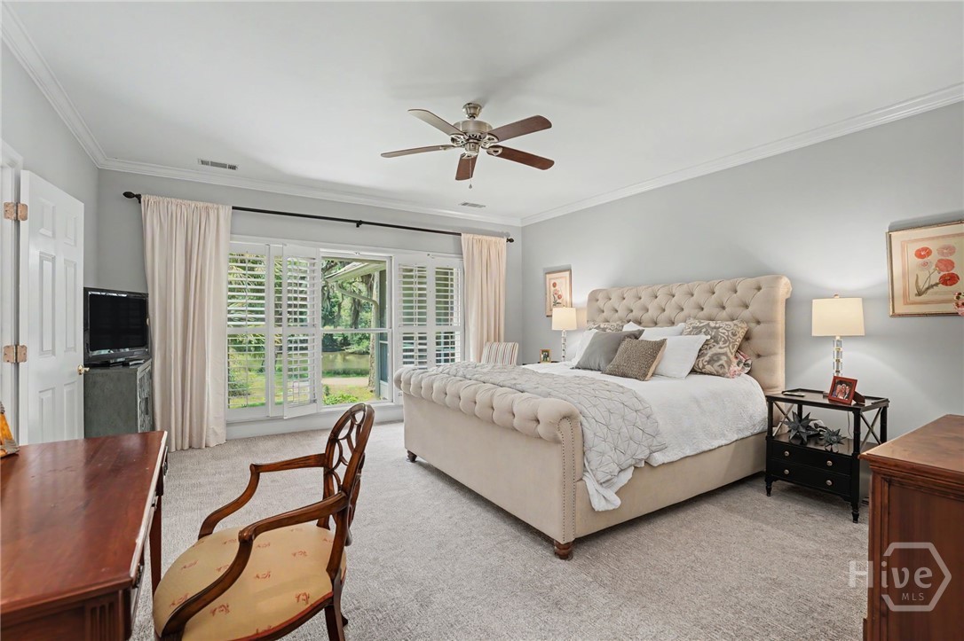 Primary Bedroom, large, with view of Lagoon