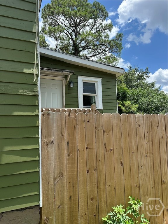 newer fenced back yard