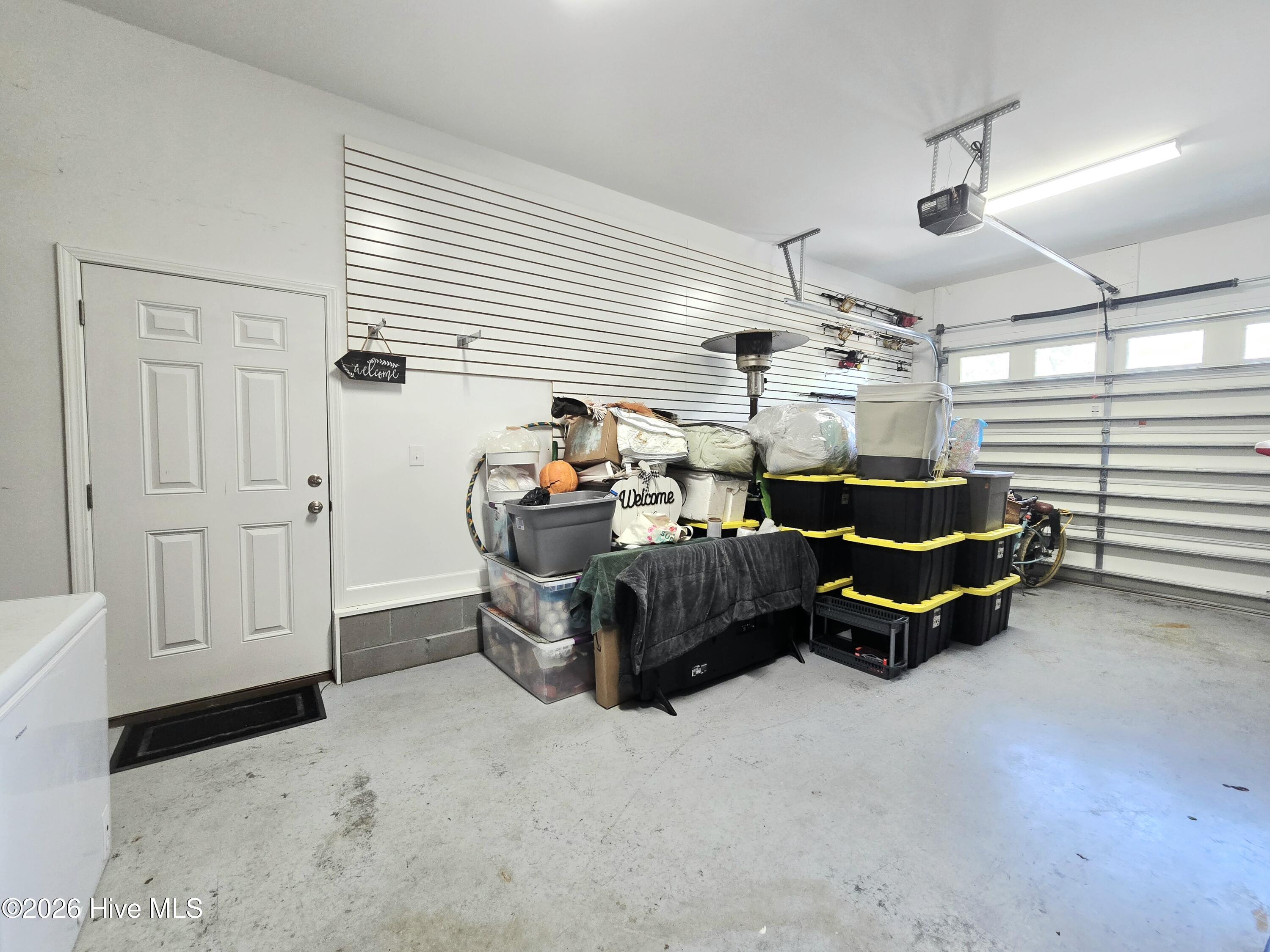 Service door in the garage