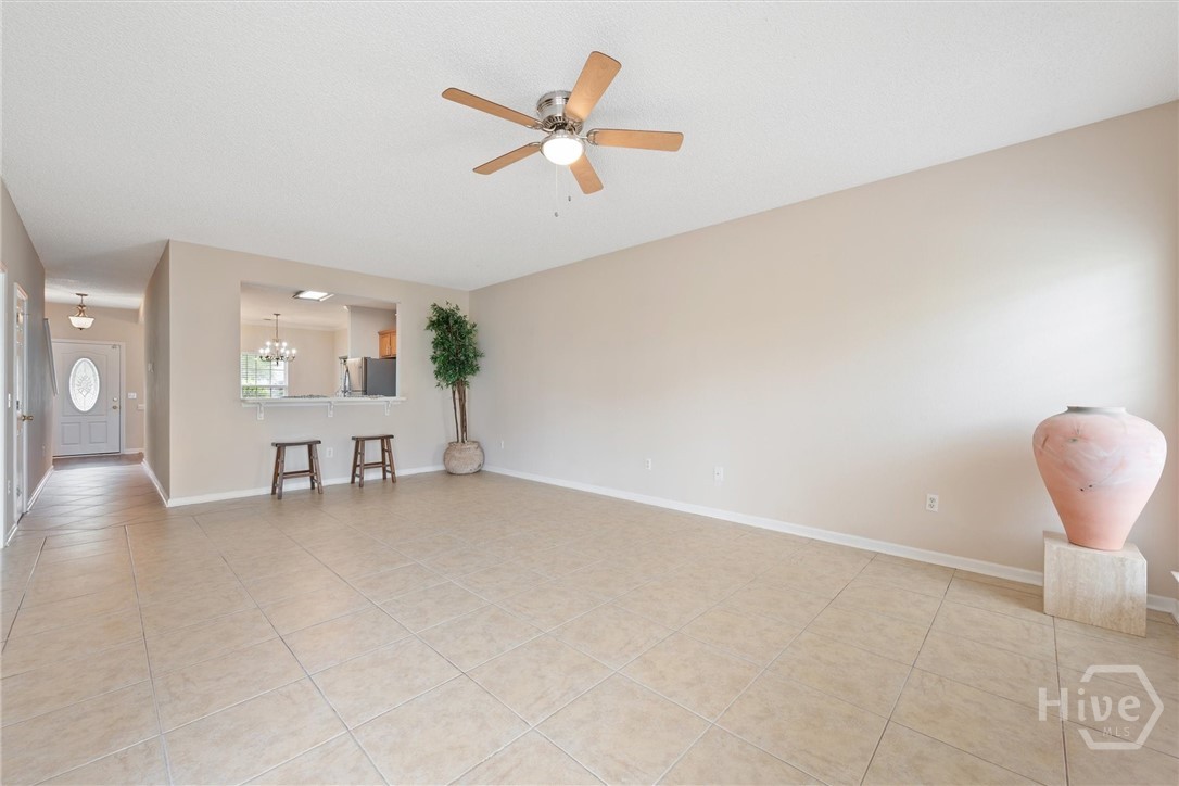 Refreshing lighted ceiling fan.
