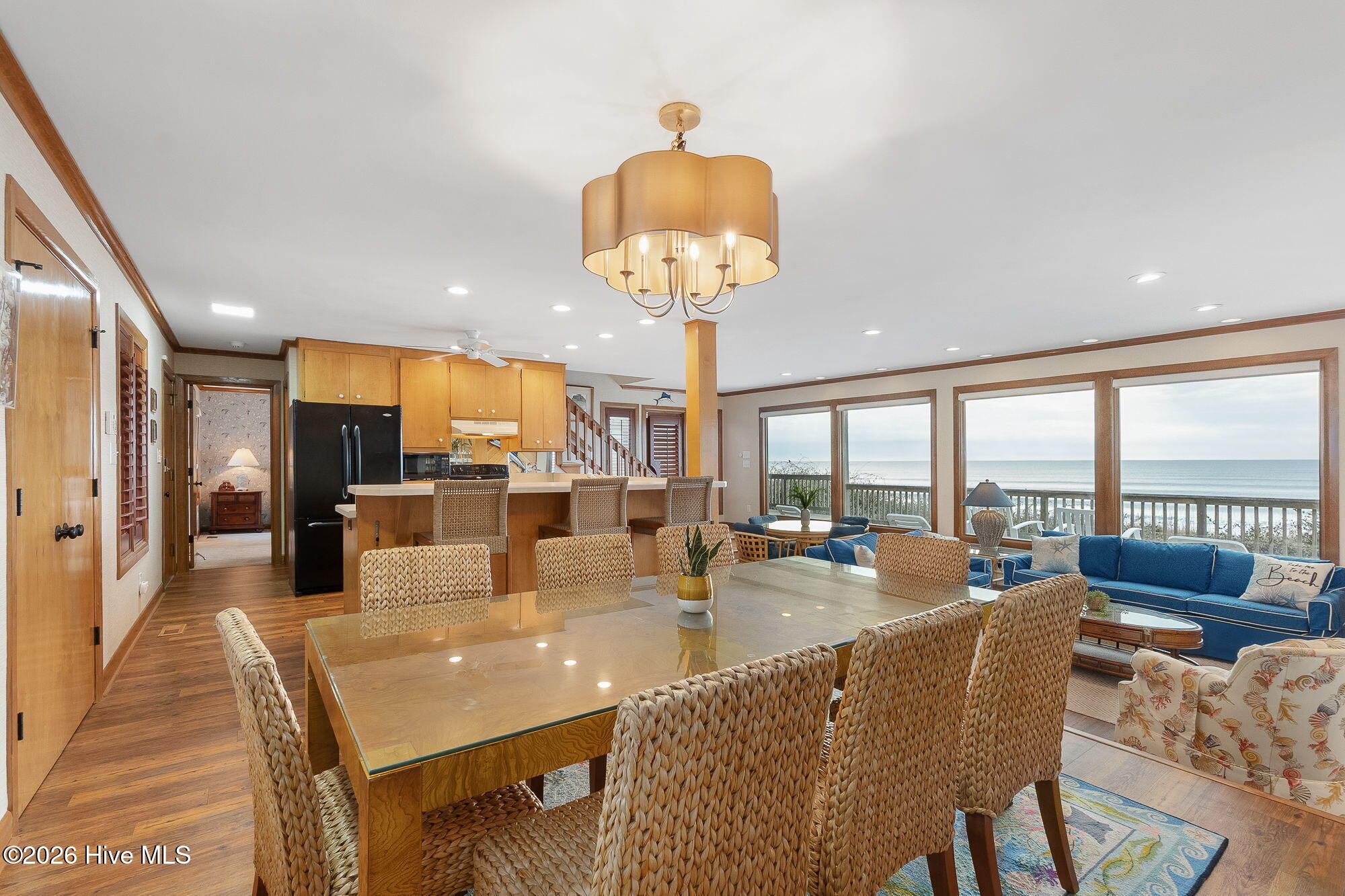 Watch the waves while preparing dinner