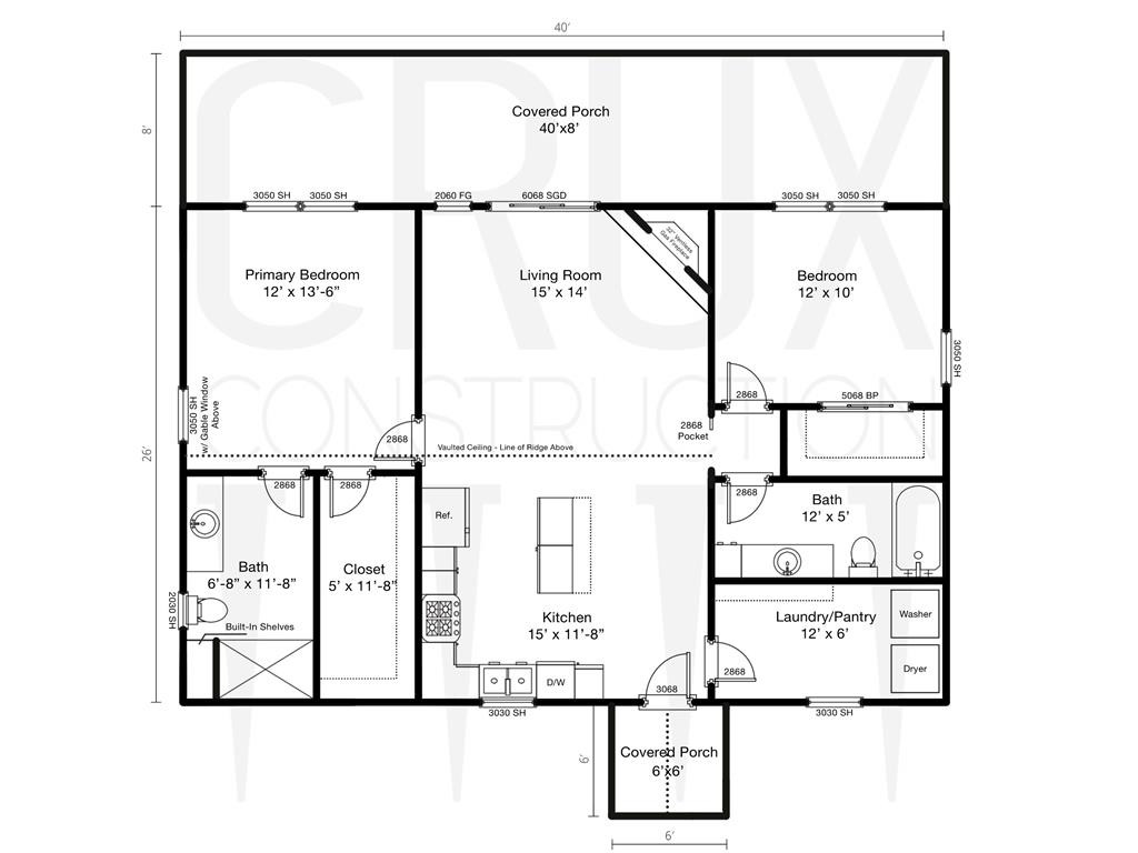 1040 Split Floor Plan