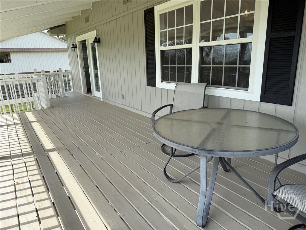 Upstairs balcony