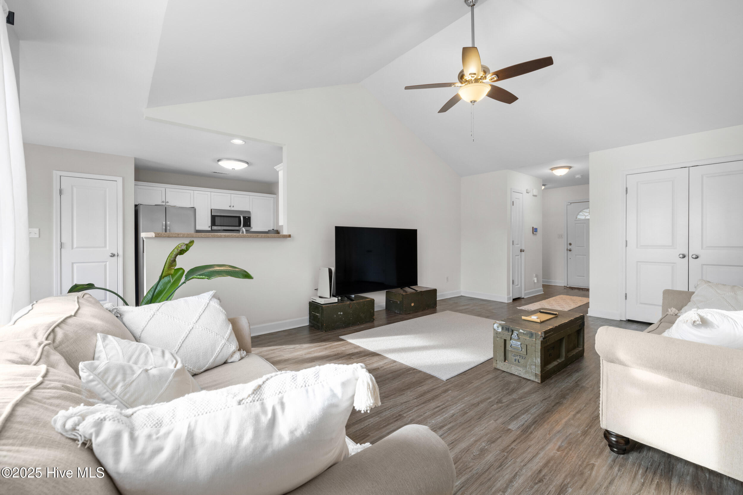 View of front door/foyer, living room