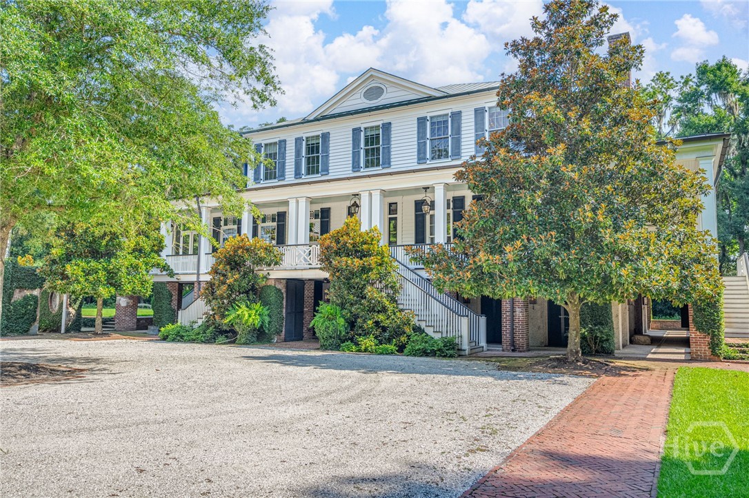 Welcome to  399 McAllister Landing. This large, private estate is situated on the Ogeechee River within the prestigious gated community of The Ford Field and River.

This property offers true luxury, timeless elegance, and exquisite finishes throughout. Enjoy the serene surroundings from the wrap-around porches and explore the meticulous gardens that encompass the estate, which also serves as a bird sanctuary.