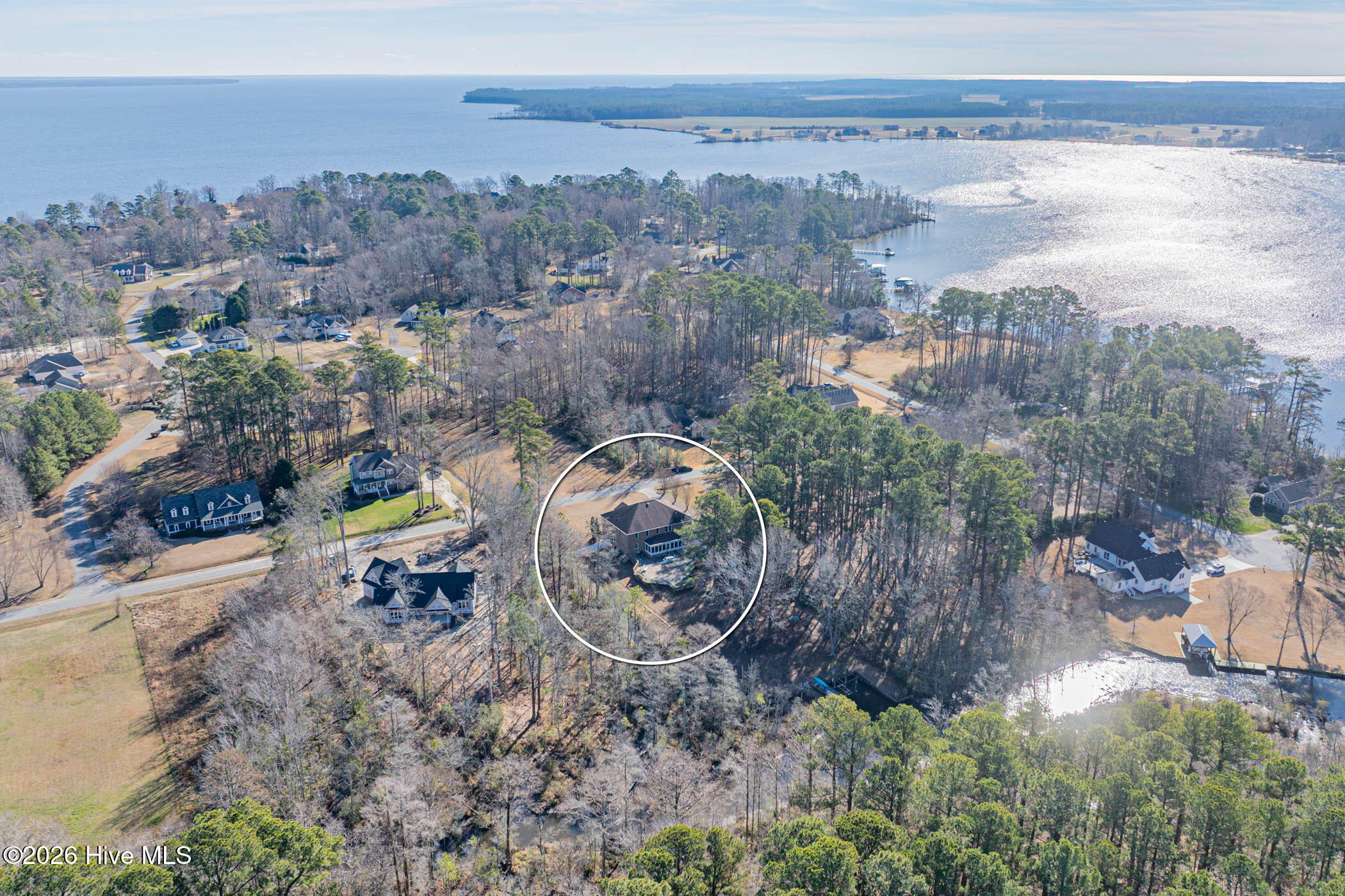 And Opens to the Pasquotank River