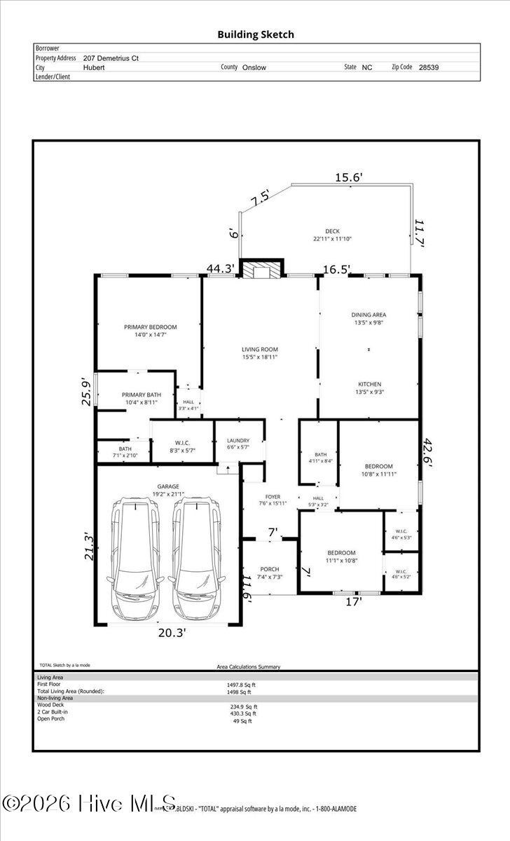 Exterior photo of 207 Demetrius Court, Hubert, NC 28539. MLS: 100610805