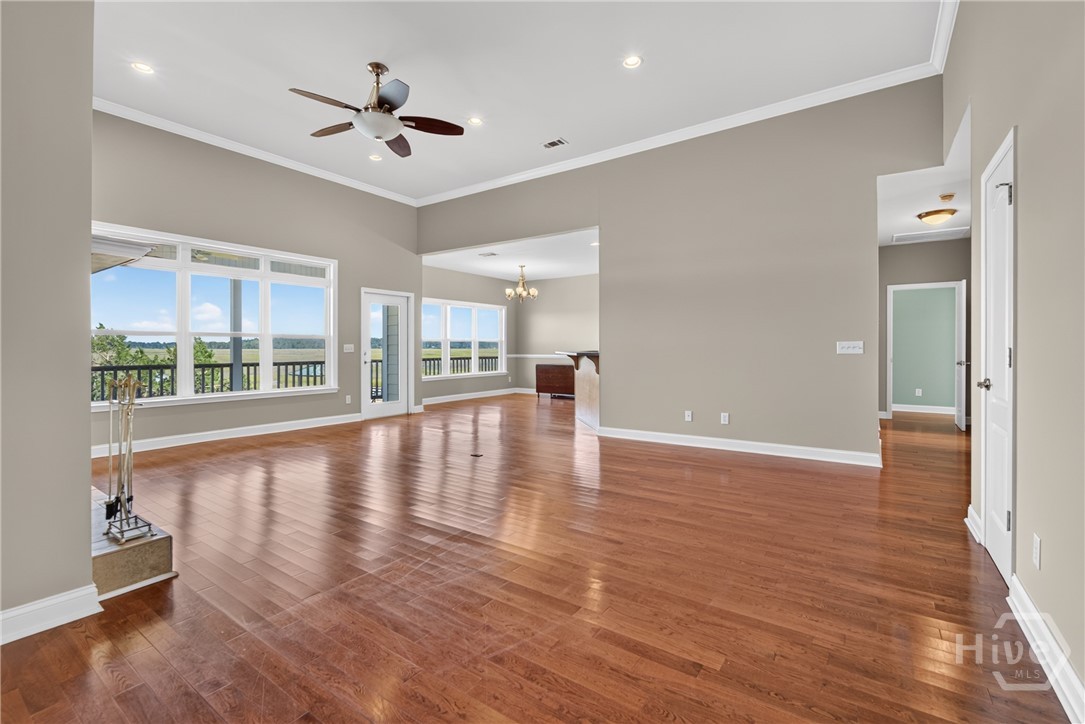 Living room overlooking beautiful Georgia coast