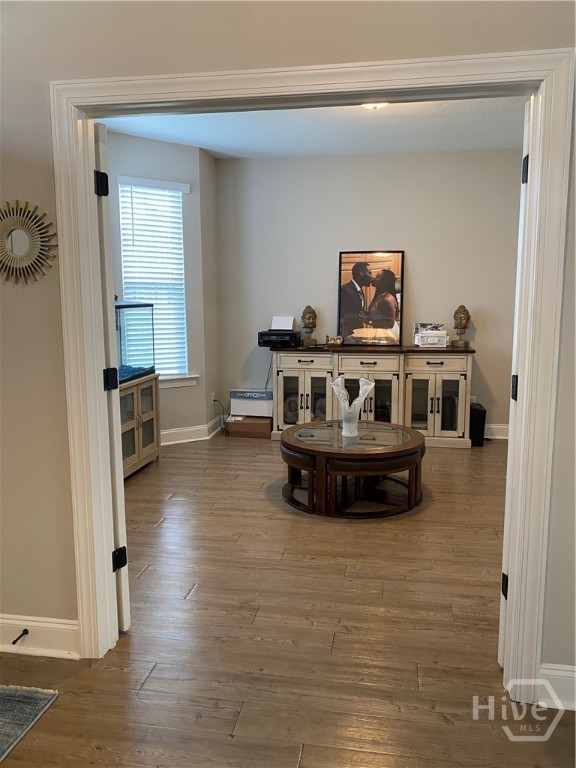 Office with french doors