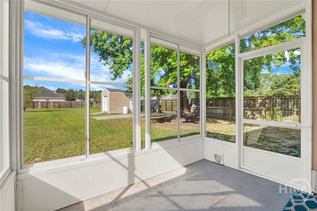 Sunroom with both screens and windows