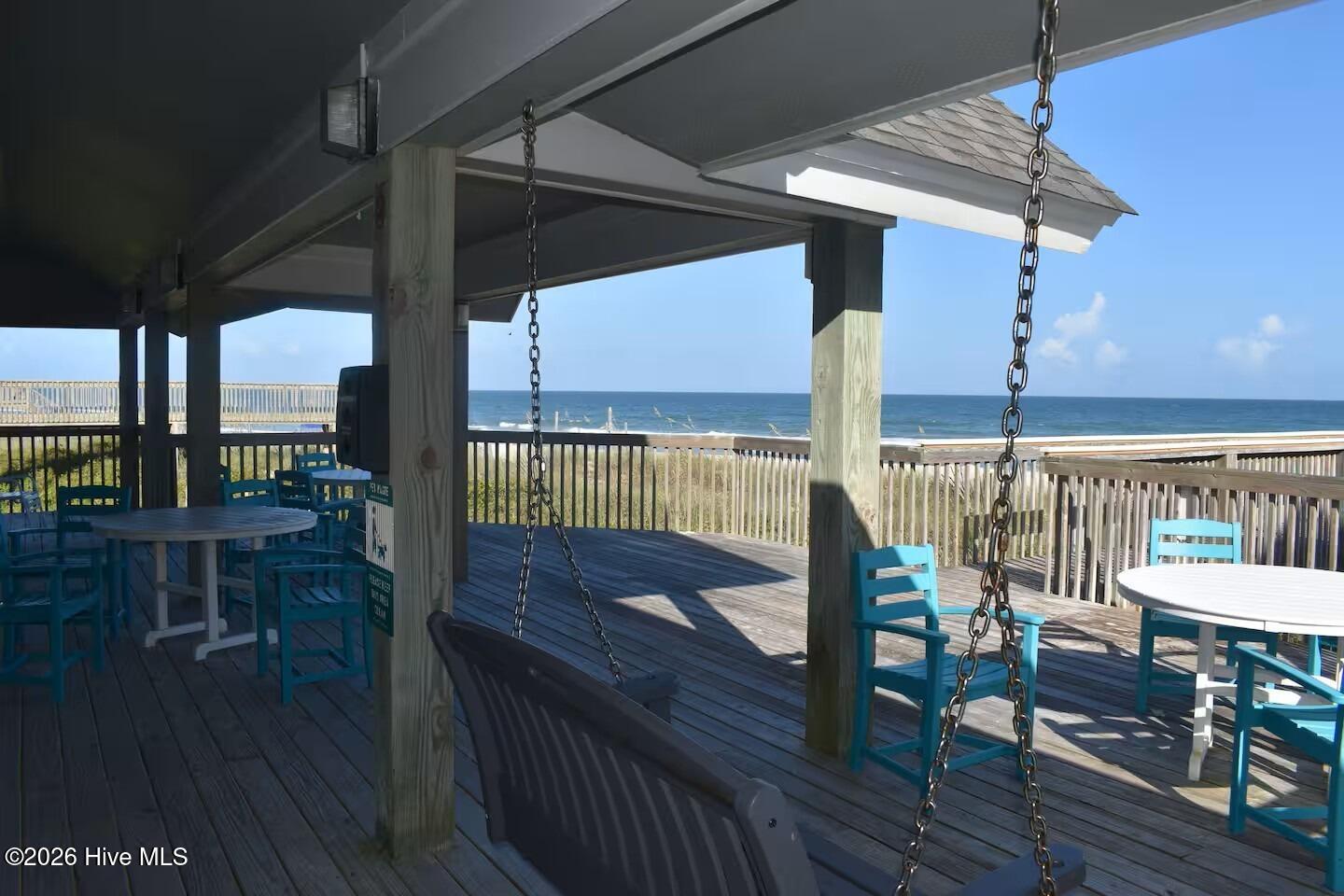 Covered deck area Oceanfront