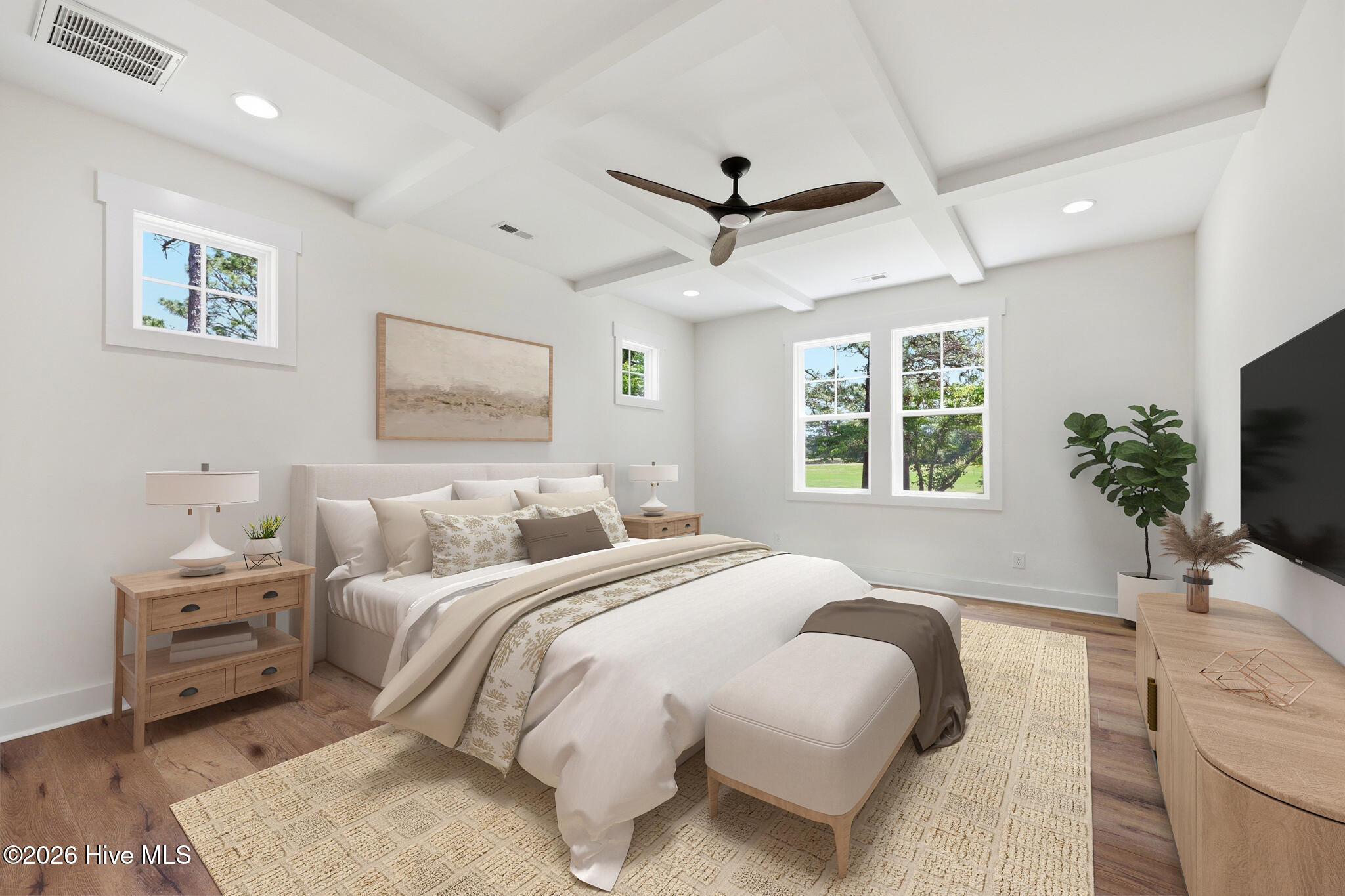Virtually staged Principal Bedroom 1 floor