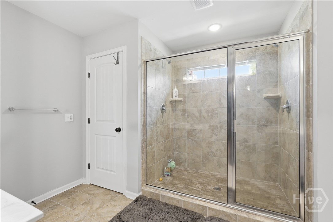 Expansive primary ensuite shower