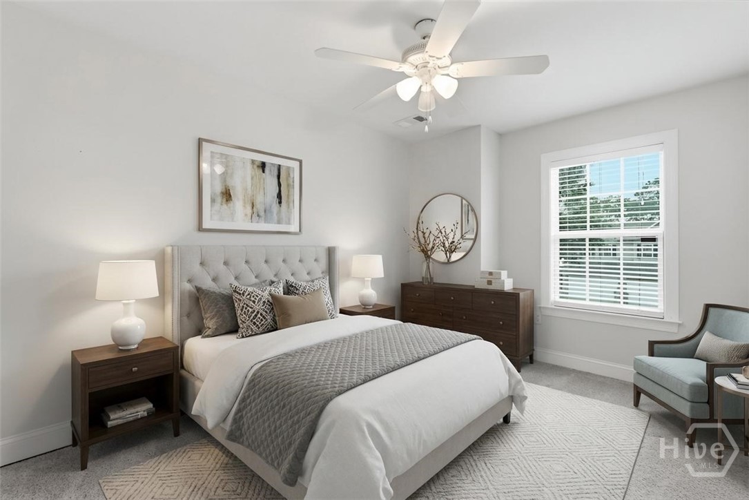 Virtually staged room showing potential.