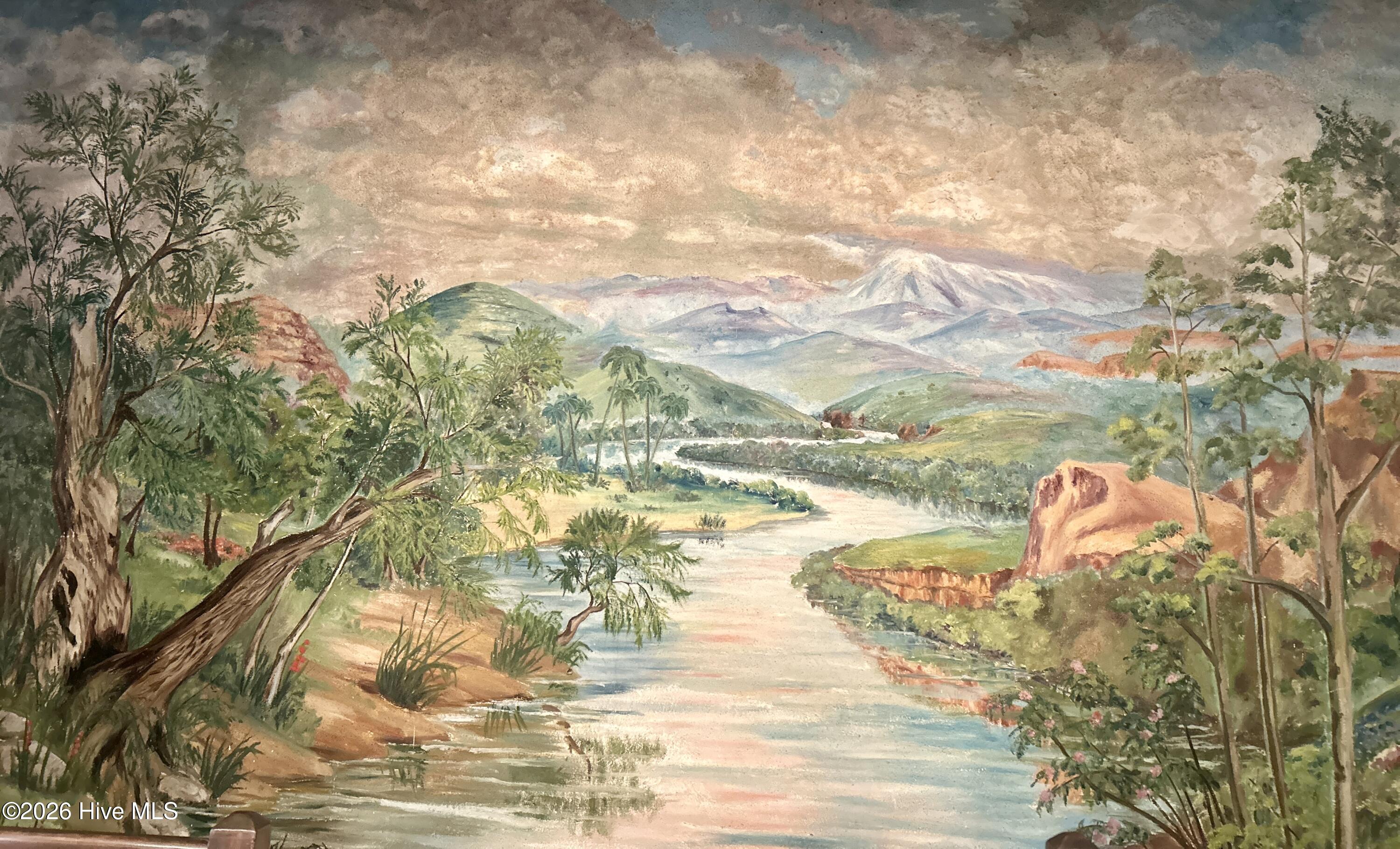 large, hand painted wall art