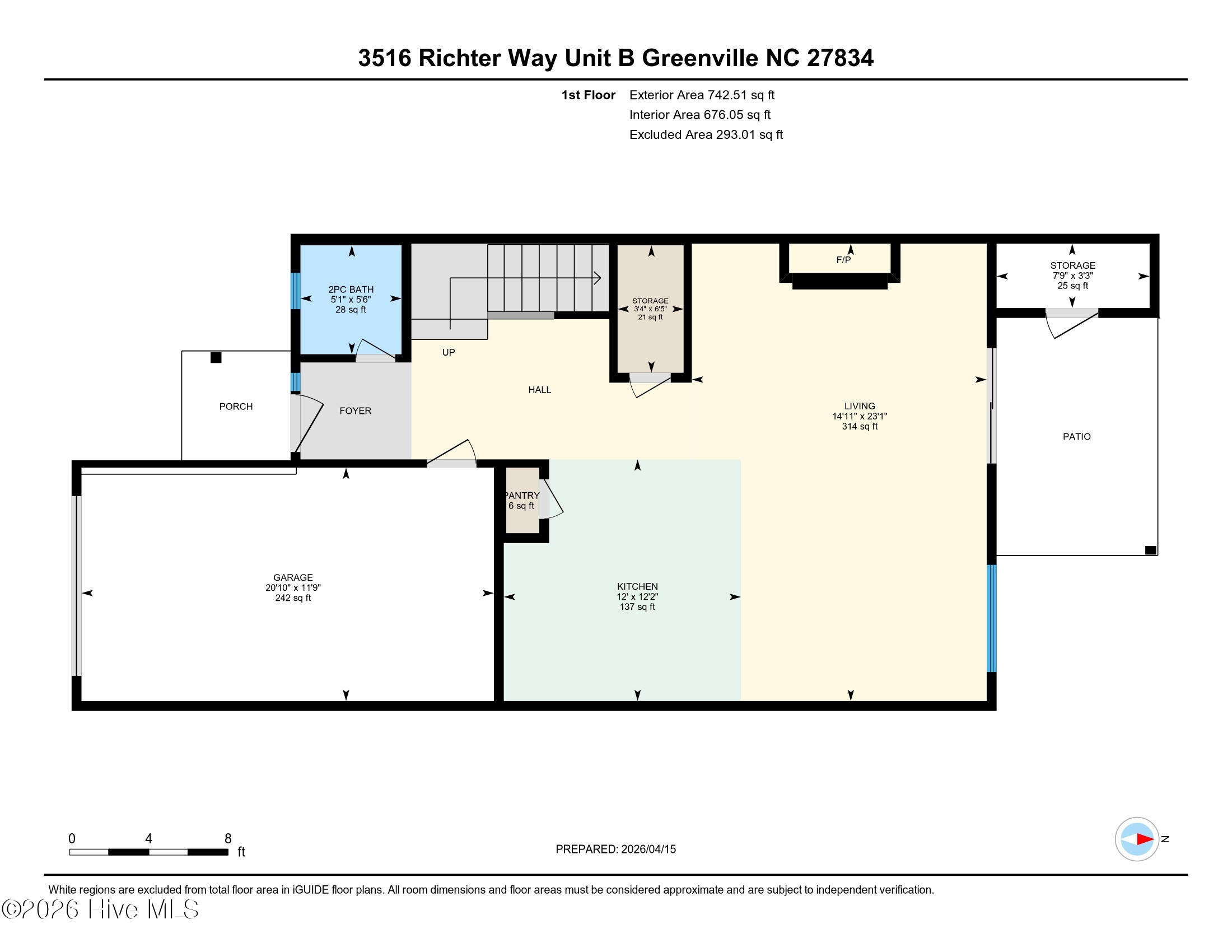 Townhouse For Sale - 3516 Richter Way #B<br/> Pitt County, Greenville, NC 27834