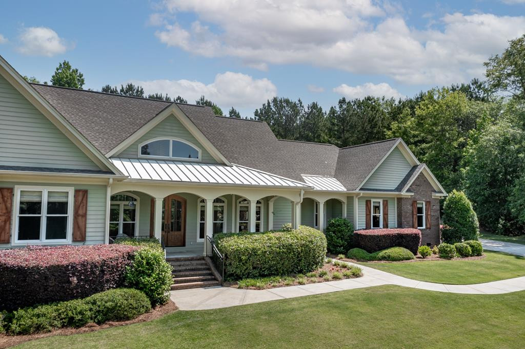 Front View detailing metal roof