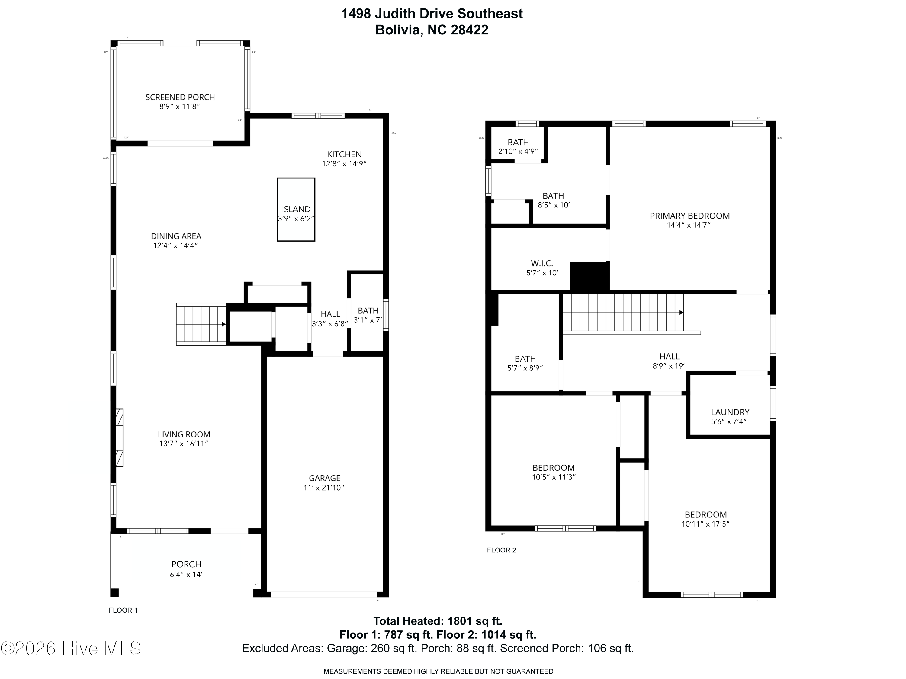 Exterior photo of 1498 Judith Drive SE, Bolivia, NC 28422. MLS: 100594616