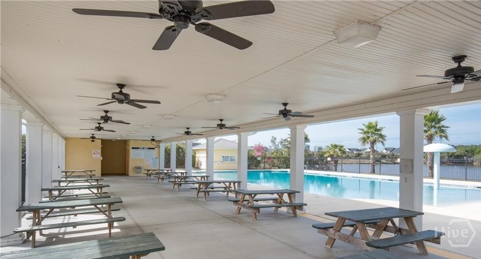 Community pool view