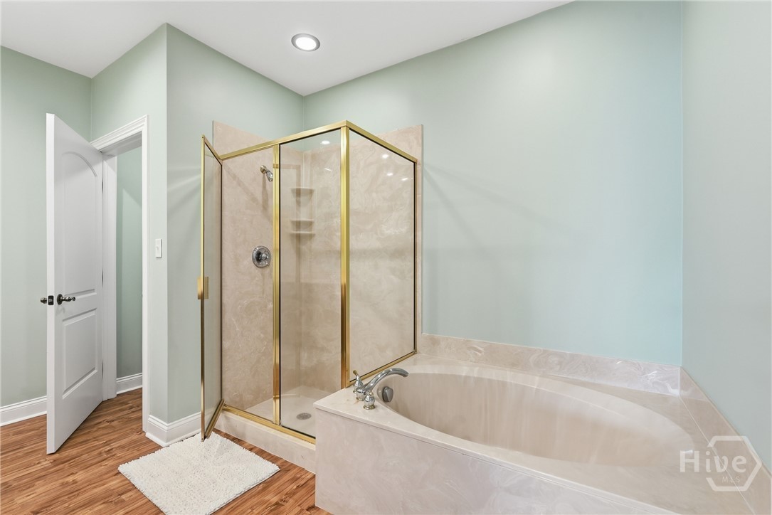 Separate walk-in shower and water closet in Guest