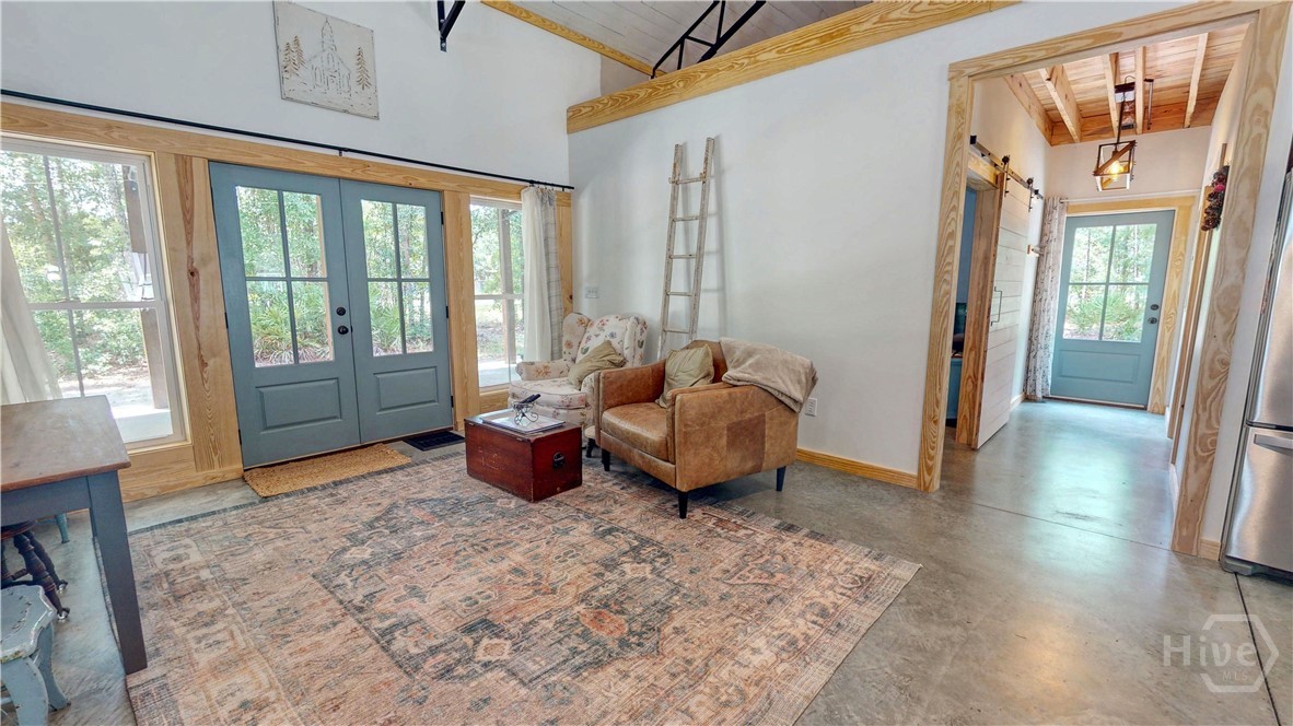 Living area toward the hallway.
