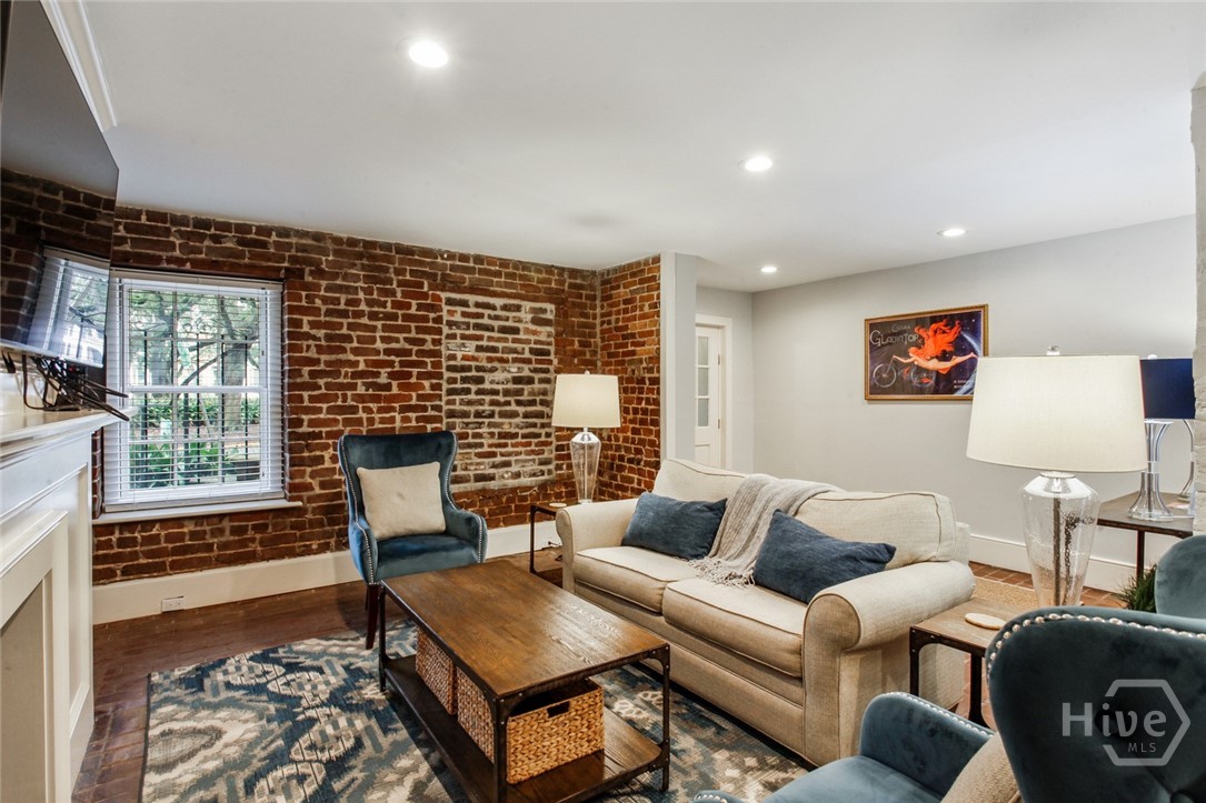 Garden level apartment.