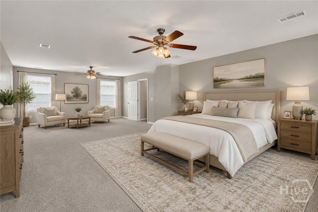 XL Bedroom 2 - Second Floor (Staged Virtually)