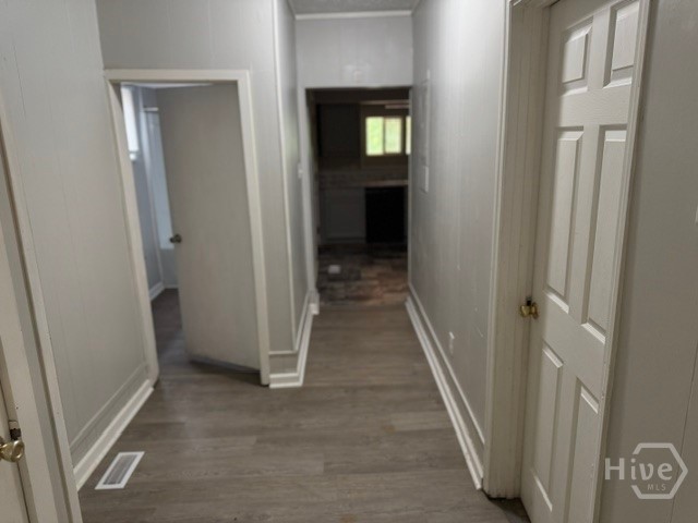 Unit B hallway, LVP flooring
