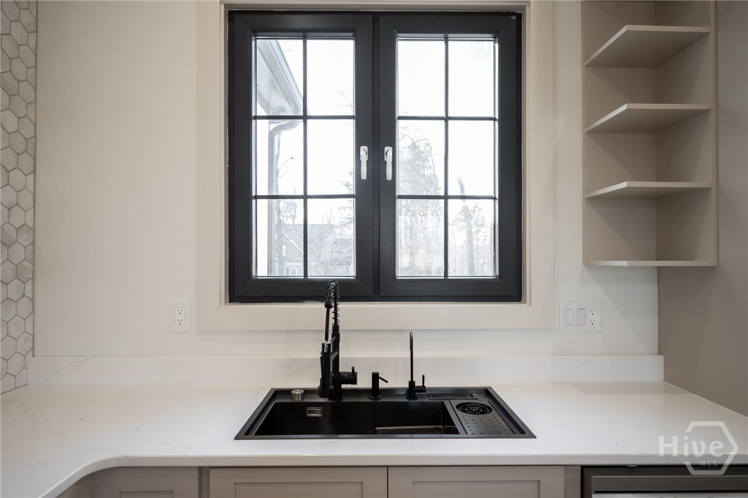 European, casement type windows with 2 way function for venting and swinging open!