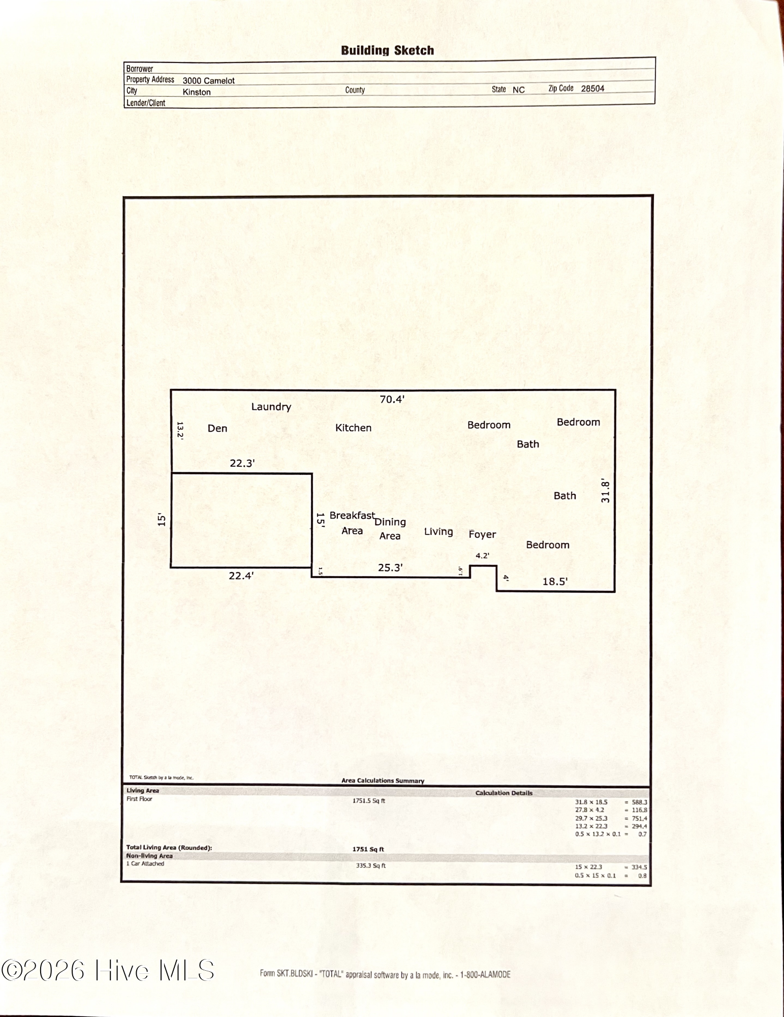 Exterior photo of 3000 Camelot Drive, Kinston, NC 28504. MLS: 100610665