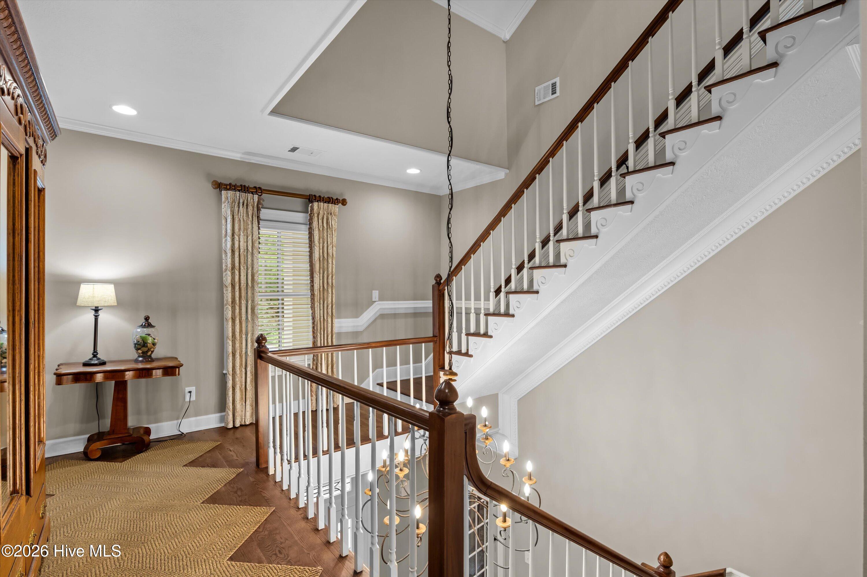 Second floor landing and hallway to bedrooms