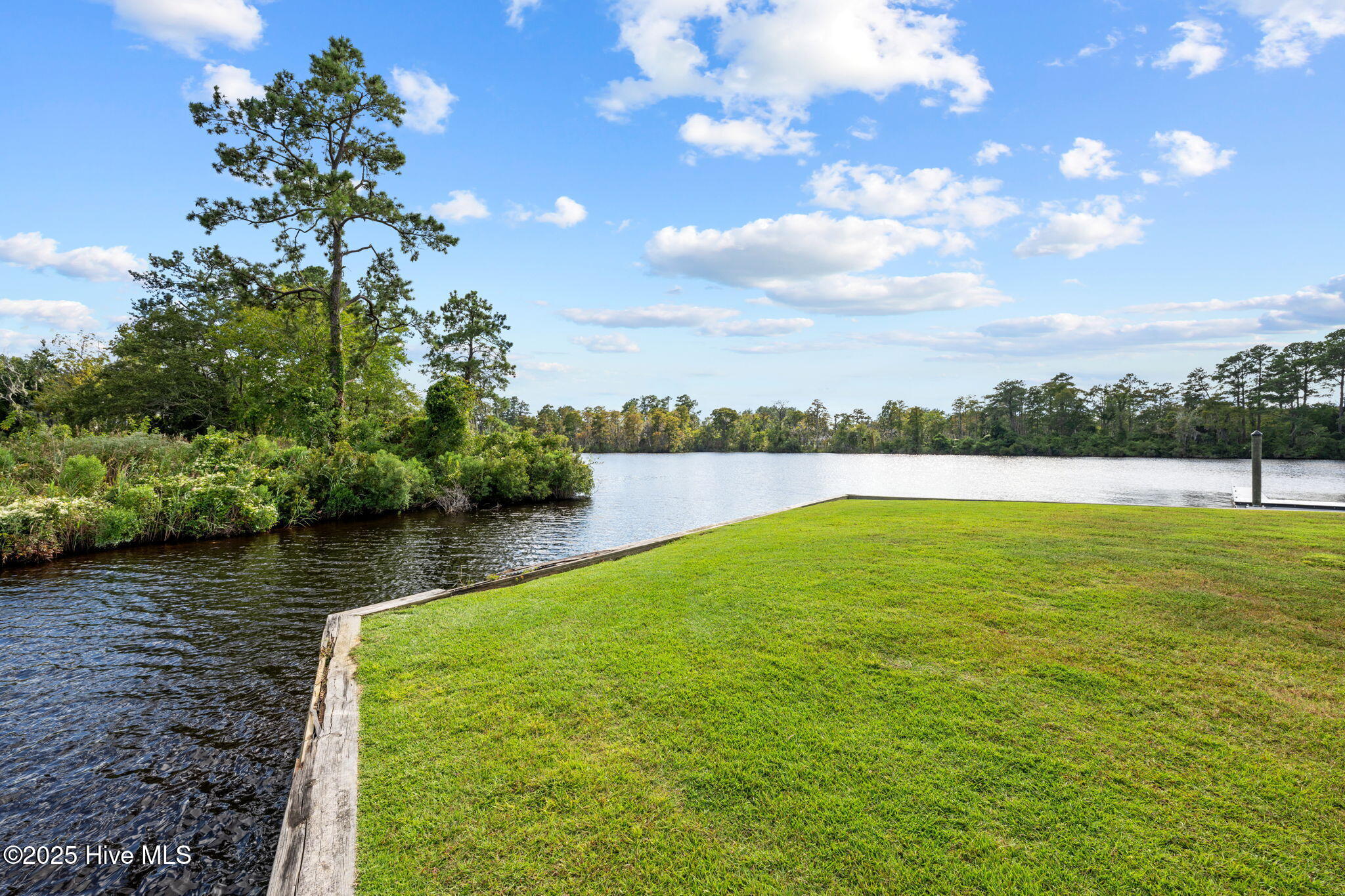 View from grassy area near boat slips