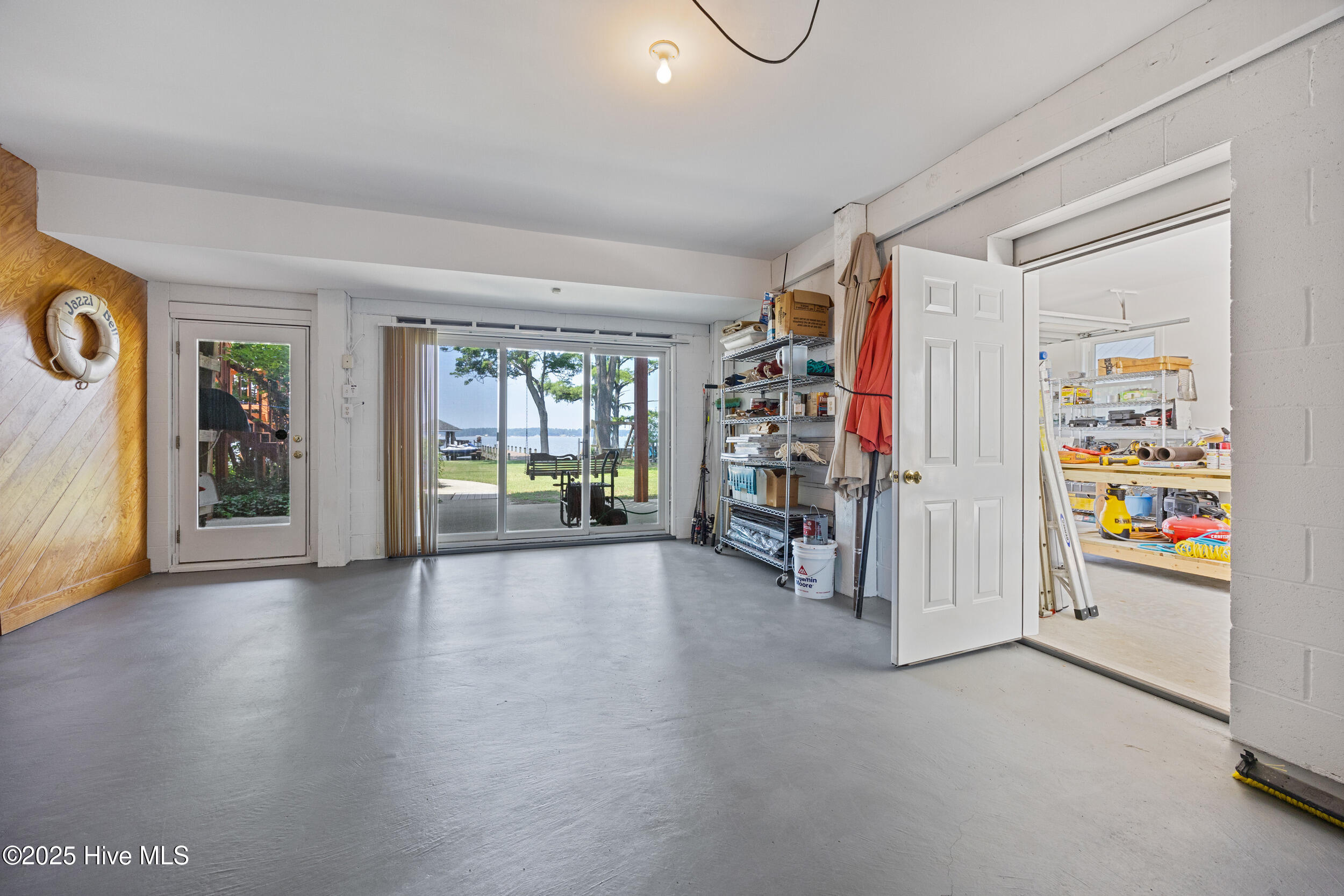 Great water views from the garage/ Event Space