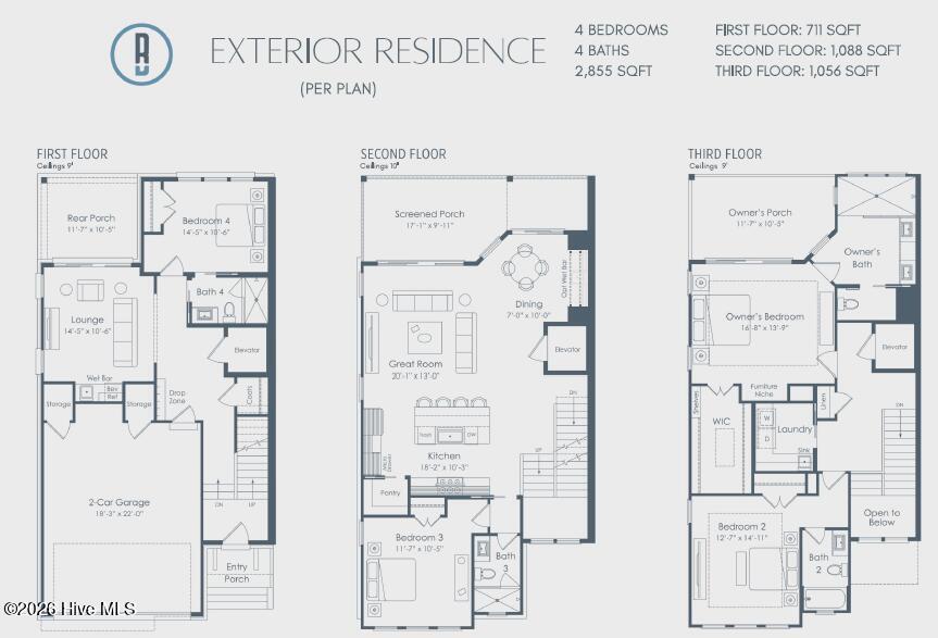 Exterior Residence Floorplan