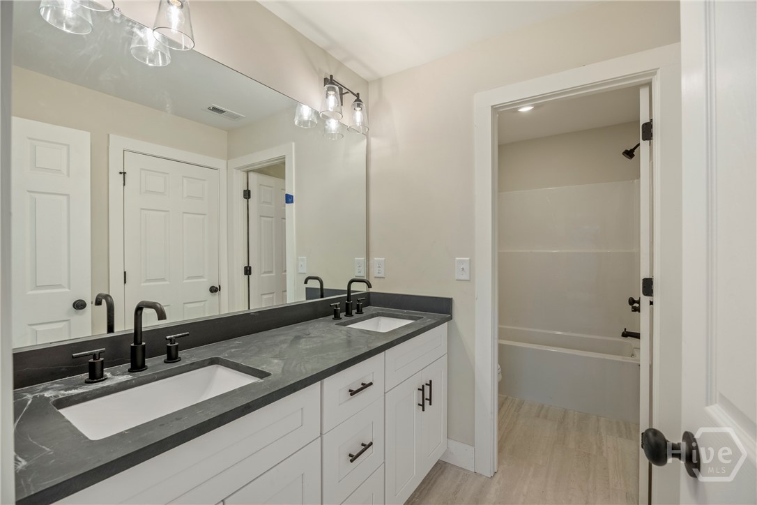 UPstairs double vanity