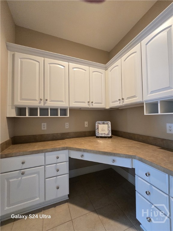 Office with Custom Cabinets
