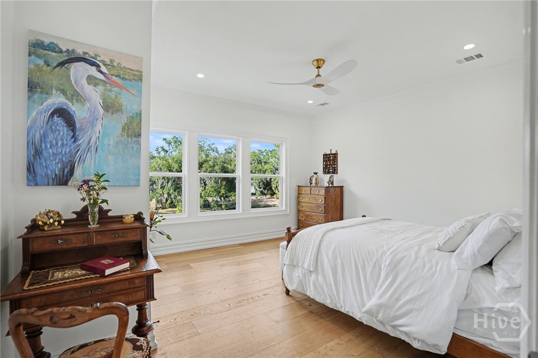 Upstairs Guest Suite Bedroom overlooking the beautiful lagoon