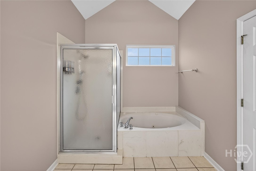 primary bath garden tub and walk-in shower