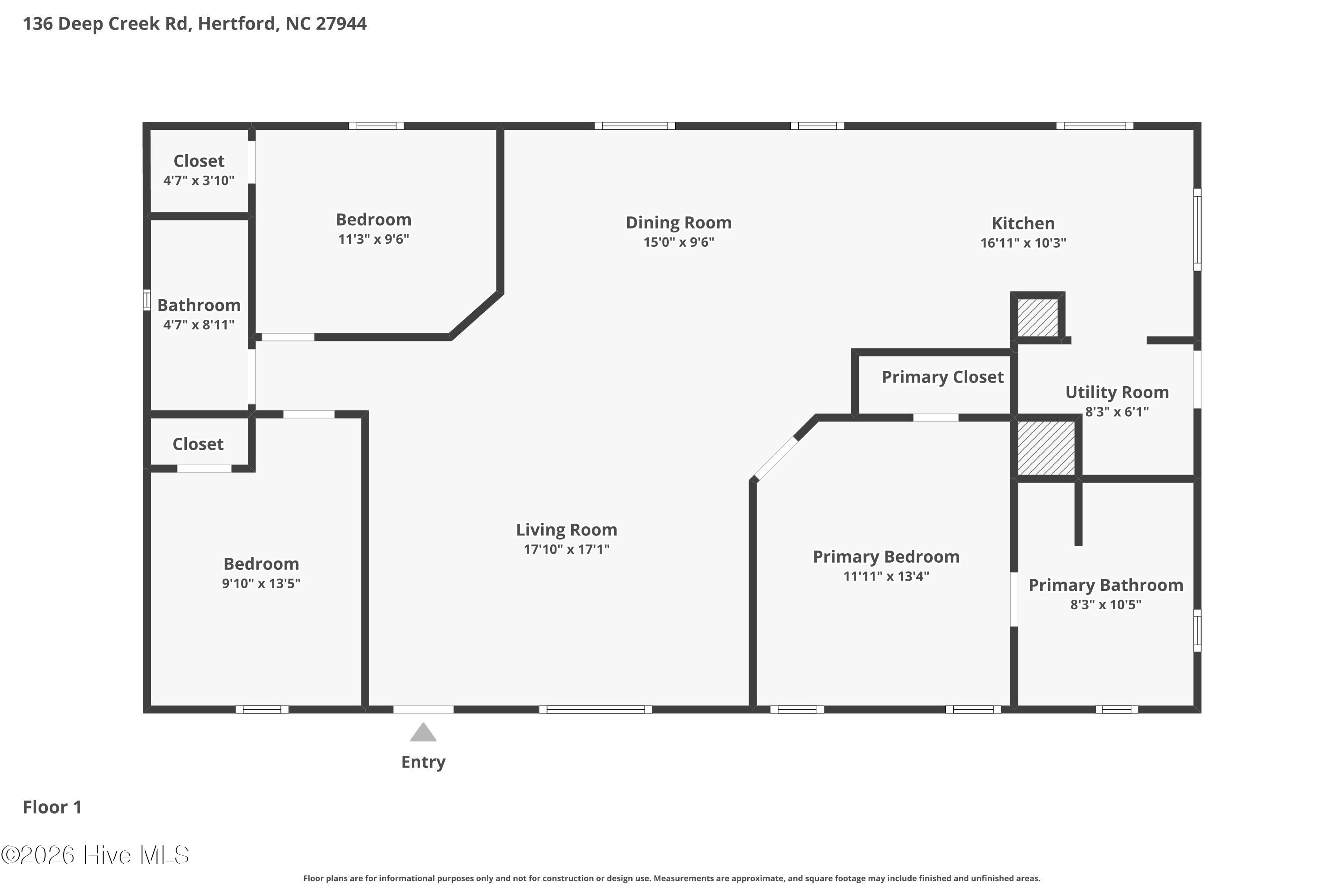 Exterior photo of 136 Deep Creek Road, Hertford, NC 27944. MLS: 100596681