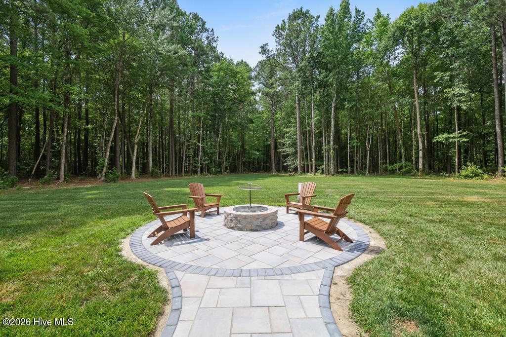 Fire pit off of Deck.
