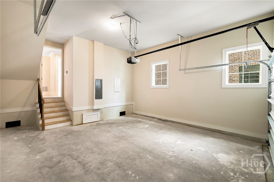 2 car garage with high ceilings