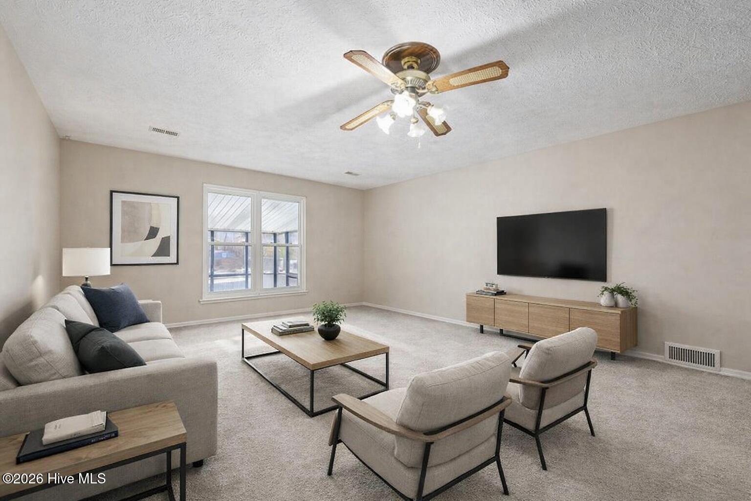 This living room could look like this (AI generated new floor and paint)