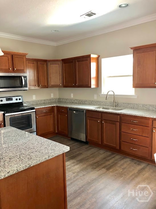 Photo from a previous home. Kitchen view, cabinets