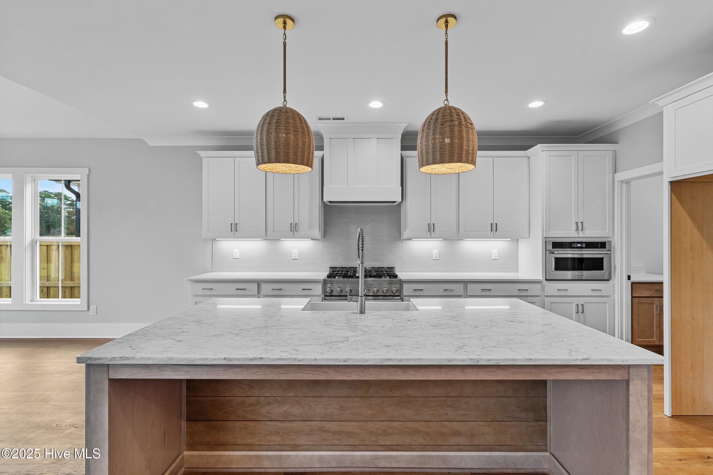 Kitchen with large island and space for seating
