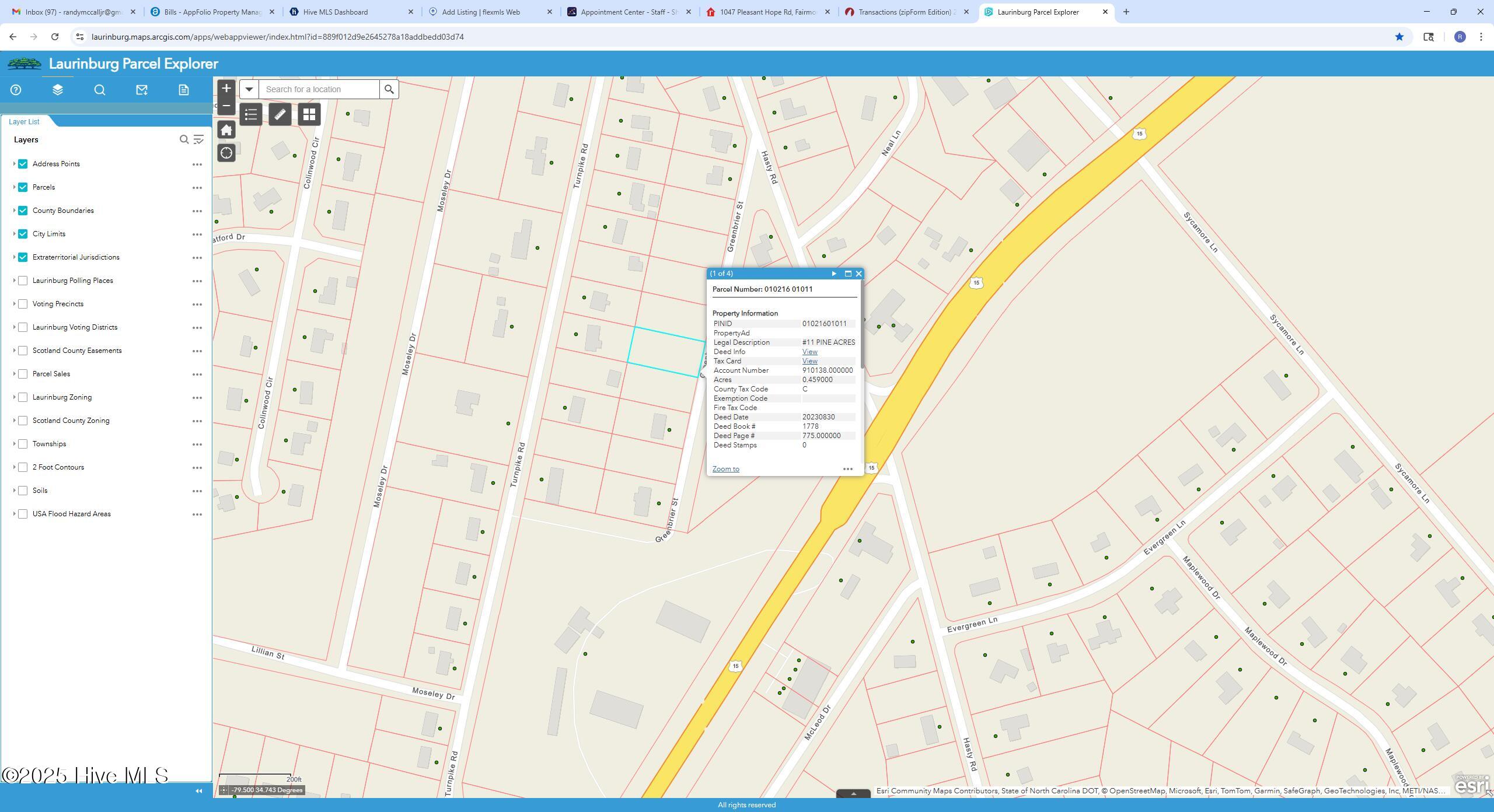 Exterior photo of Lots 10-12 10,11,& 12 Greenbrier Street, Laurinburg, NC 28352. MLS: 100596766