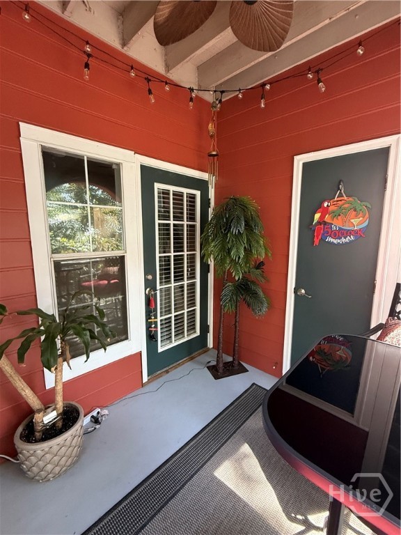 Porch looking at the condo inside