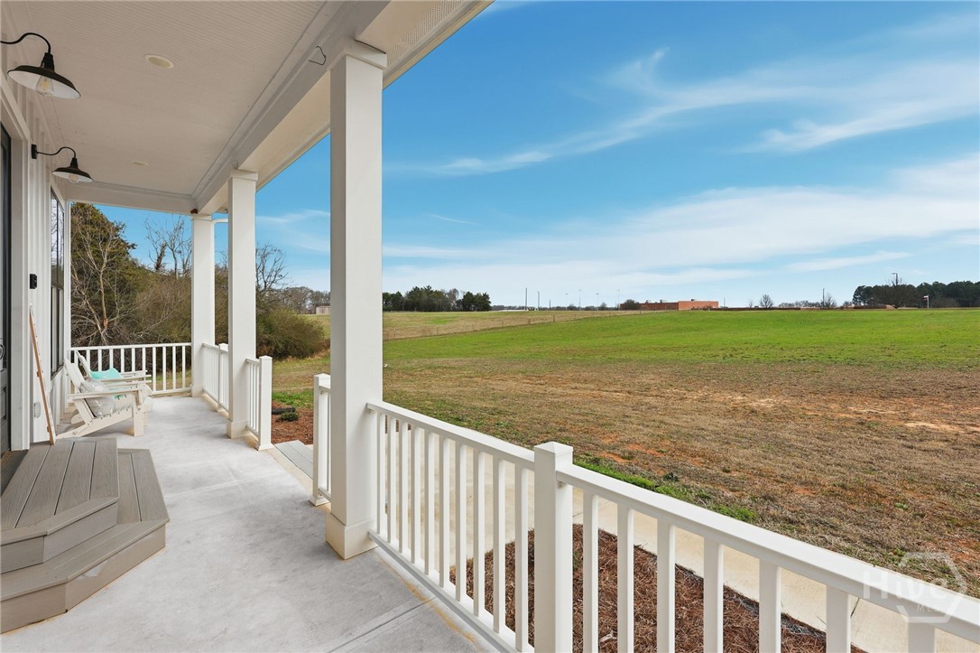 Long tranquil view from the porch