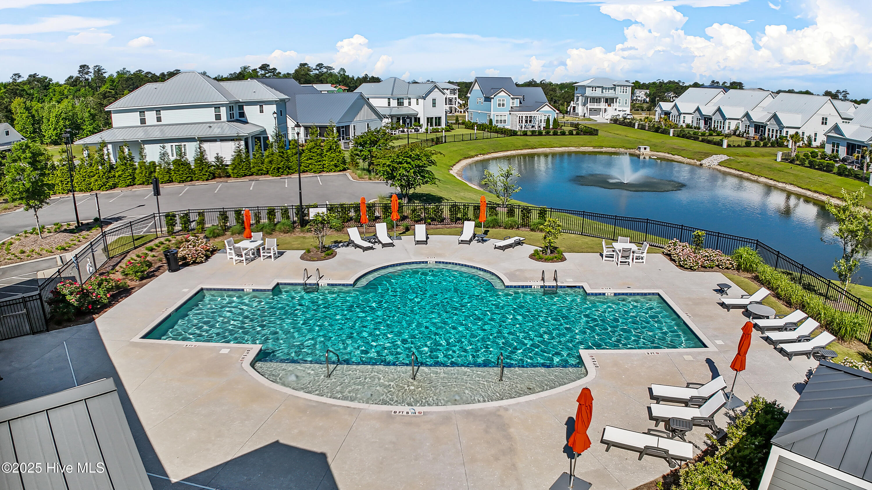 Large Community pool with firepit area