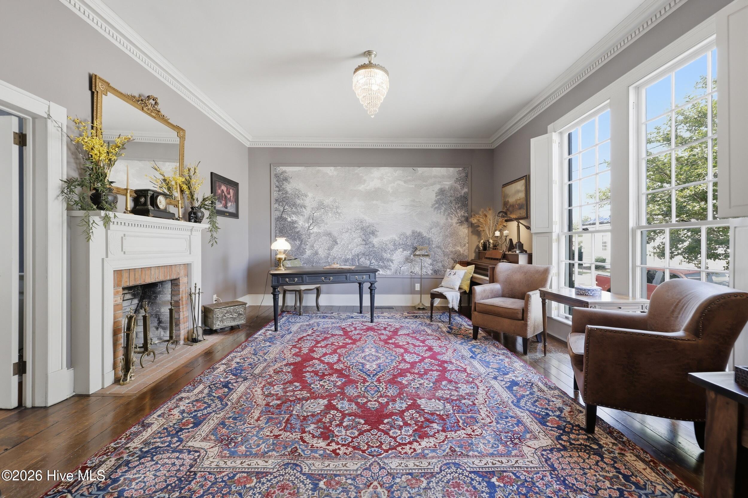 Front Parlor with fireplace